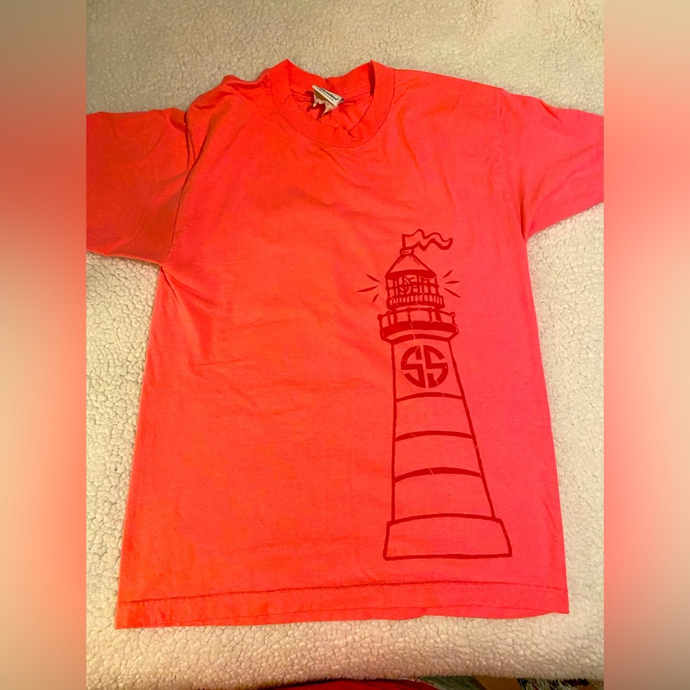 Simply Southern Size Medium peach short sleeve shirt.   In good condition